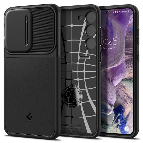 Spigen Samsung Galaxy S23 Cover Optik Armor Sort