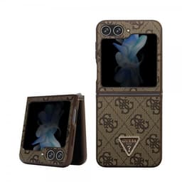 Guess Samsung Galaxy Z Flip 5 Skal 4G Metal Triangle Strass Brun