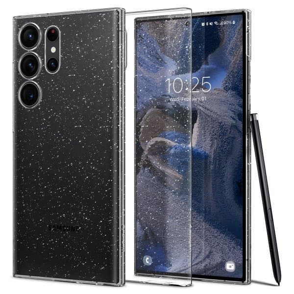 Spigen Samsung Galaxy S23 Ultra Skal AirSkin Glitter Crystal Quartz