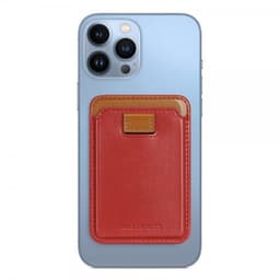 DUX DUCIS MagSafe Korthållare Magnetic Leather Wallet Röd