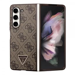 Guess Samsung Galaxy Z Fold 5 Skal 4G Metal Triangle Strass Brun