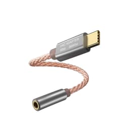 32bit / 384kHz høyoppløselig USB C til 3,5 mm lydadapterkabler 3 stk. Sølv