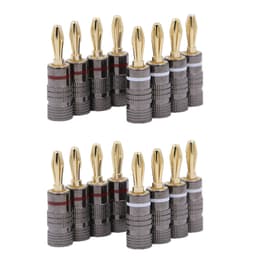 Banankontakt guldpläterad 4 mm 16-pack