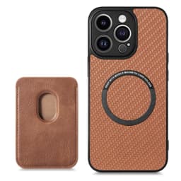 Magnetisk telefoncover med kreditkortholderstøtte MagSafe Brun iPhone 14 Pro Max