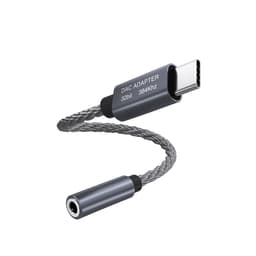 32-bit / 384 kHz USB-C til 3,5 mm lydadapterkabel DAC-adapter Grå
