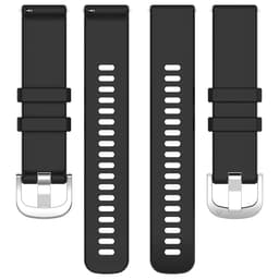 Silikoniranneke Garmin Vivoactive 5/Active/VivoMove Trend/Venu SQ2 20 mm:lle Musta