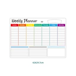 A3 Magnetic Dry Erase Ugekalender Hvid