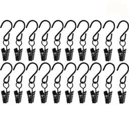 S Hooks Verhokiinnikkeet 20 kpl Musta