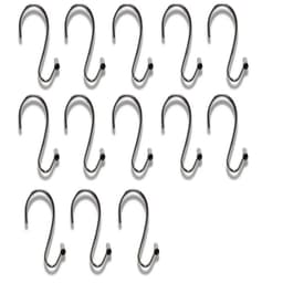 S-formade hängkrokar gardinkrokar 12-pack Sort