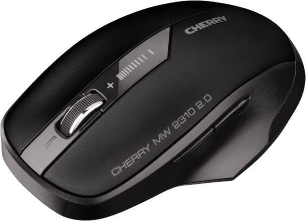 Cherry MW 2310 2.0, trådlös mus, 5-knappar, USB nano-mottagare, svart