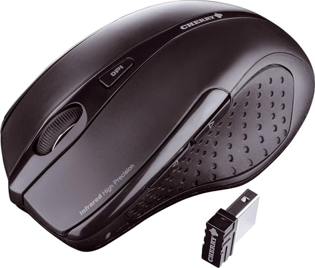 Cherry MW 3000 trådløs optisk mus, 4 knapper + rulle, svart