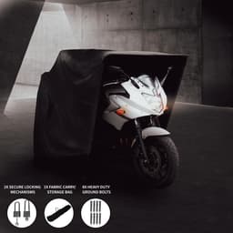 Stort motorsykkeltelt