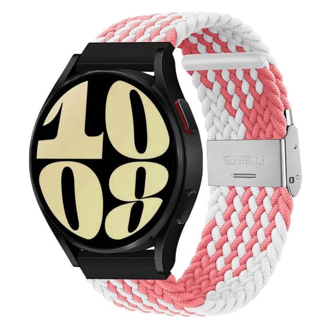 Flettet elastisk armbånd Samsung Galaxy Watch 6 (44mm) - pinkwhite