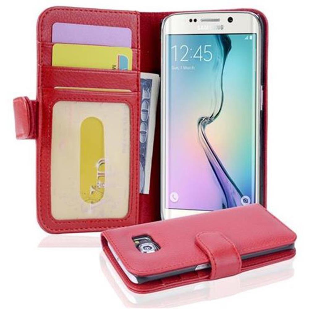 Samsung Galaxy S6 EDGE Pungetui Cover (Rød)