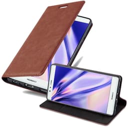 Huawei P9 lommebokdeksel case (brun)