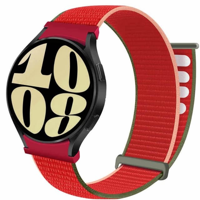 Nylon Armband No-Gap Samsung Galaxy Watch 6 (44mm) - Strawberry