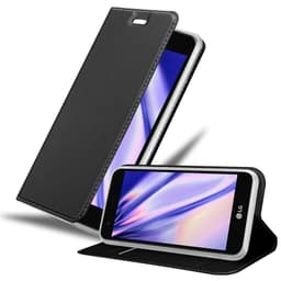 LG K4 2017 Suojakuori Lompakkokotelo (Musta)