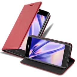 LG K8 2017 Suojakuori Lompakkokotelo (Punainen)