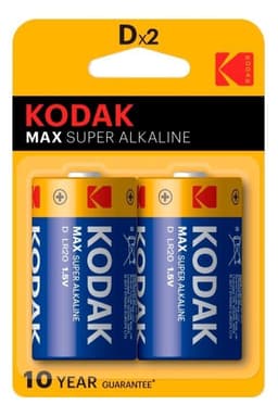 Kodak MAX alkaline D battery (2 pack)