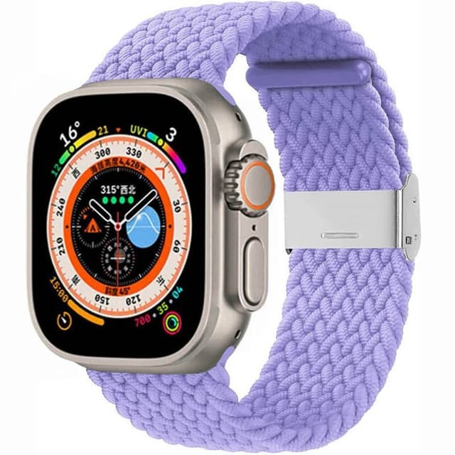 Flätat klockarmband Apple Watch Ultra 2 (49mm) - Lightpurple