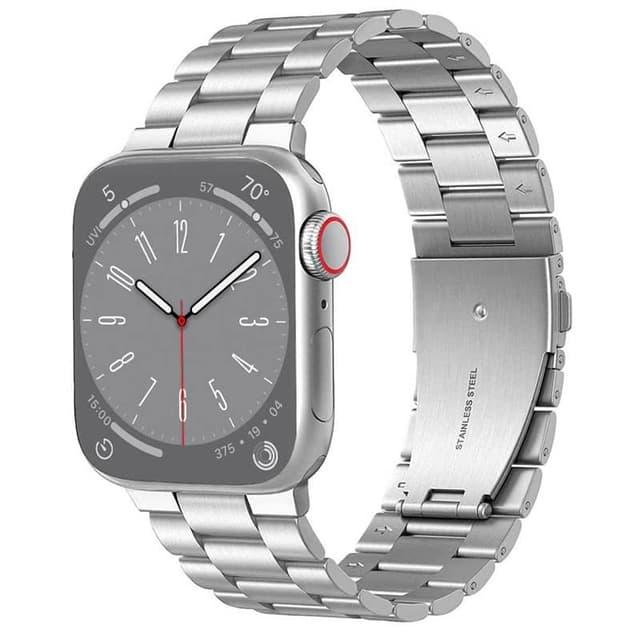 Urrem rustfrit stål Apple Watch 9 (45mm) - Sølv