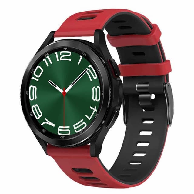 Twin klokkearmbånd Samsung Galaxy Watch 6 Classic (43mm) - Rød/svart