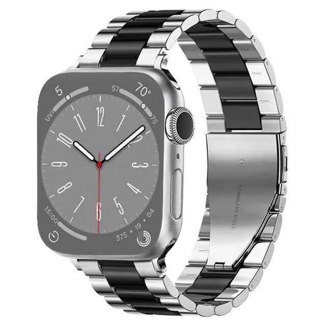 Urrem rustfrit stål Apple Watch 9 (41mm) - Silver/sort