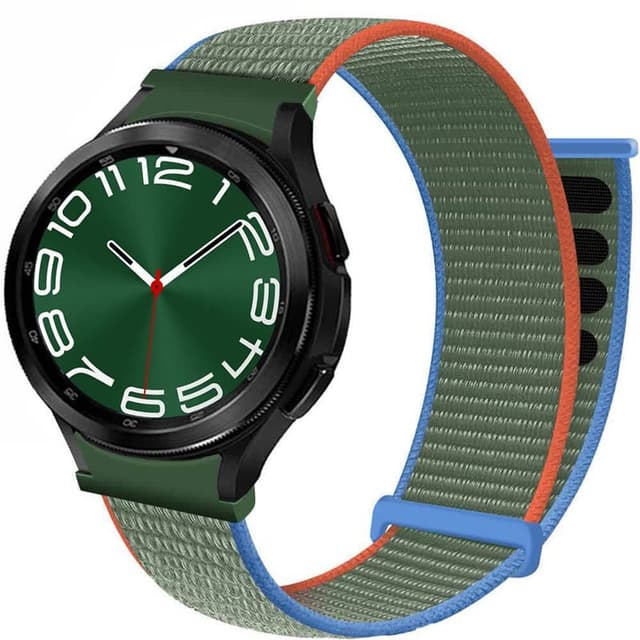 Nylon Armband No-Gap Samsung Galaxy Watch 6 Classic (47mm) - Olive
