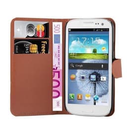 Samsung Galaxy S3 MINI lommebokdeksel etui (brun)