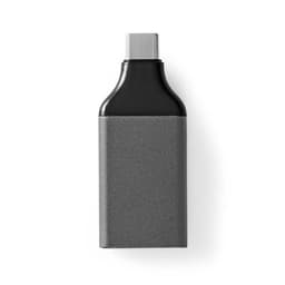 Nedis USB-CAdapter | USB 3.2 Gen 1 | USB-CHane | DisplayPort Hona | 4K@60Hz | Rund | Nickelplaterad | Grå / Svart | Kuvert