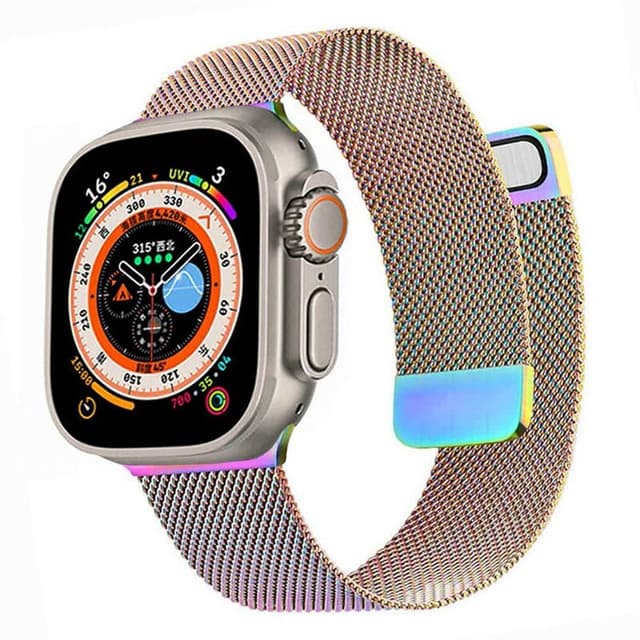 Milanese kellon renneke Apple Watch Ultra 2 (49mm) - Rainbow