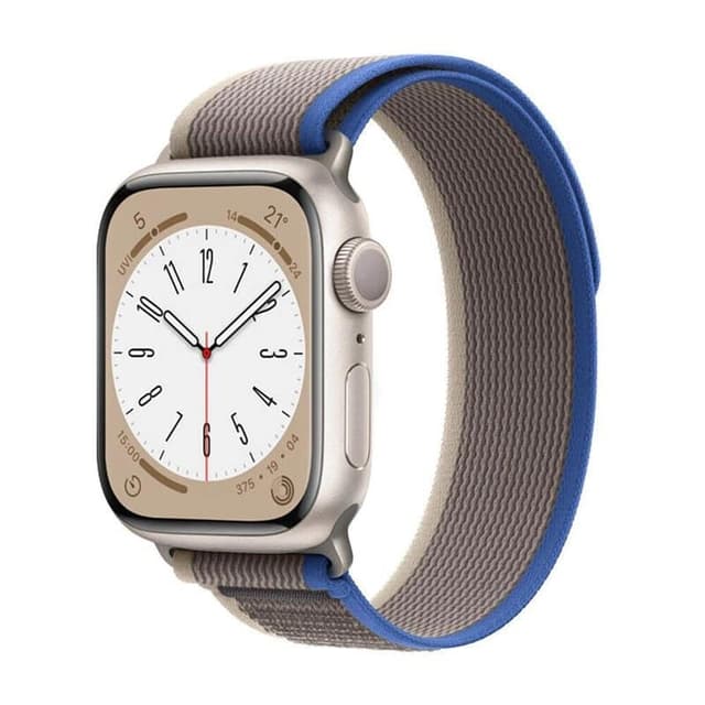 Tactik kellon renneke Apple Watch 9 (45mm) - Blueroom grey