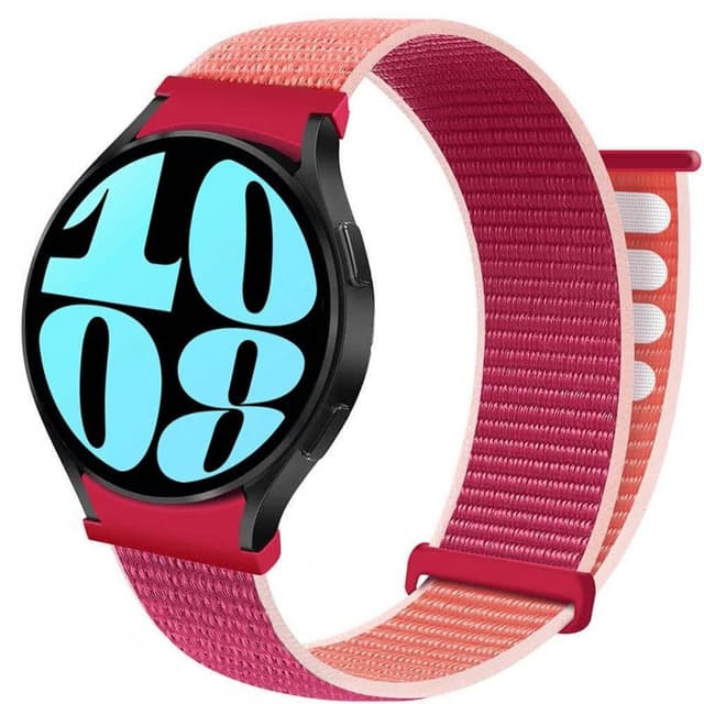 Nylon Armbånd  No-Gap Samsung Galaxy Watch 6 (40mm) - Pomegranate