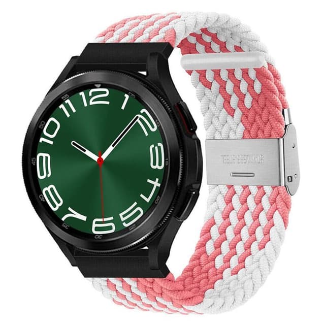 Punottu Kellon renneke Samsung Galaxy Watch 6 Classic (47mm) - pinkwhi