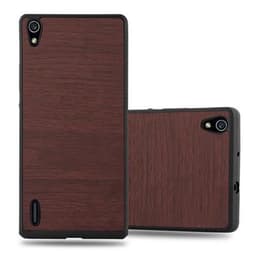 Huawei ASCEND P7 Suojakuori Kotelo (Ruskea)