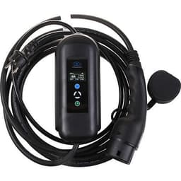 Elbilsladdare, Portabel 5+1m för elbil - 1-Fas, 8A-16A, Typ 2