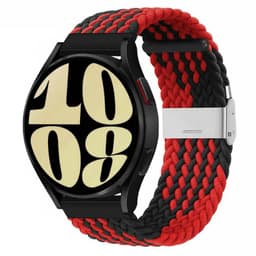 Flettet elastisk armbånd Samsung Galaxy Watch 6 (44mm) - Rød/svart