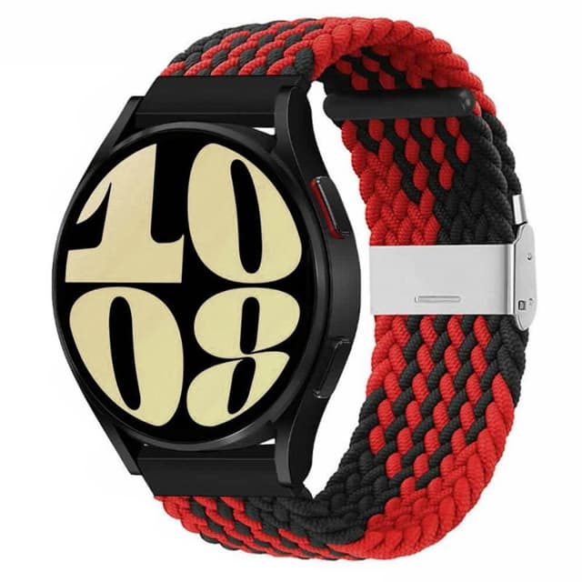 Flettet elastisk armbånd Samsung Galaxy Watch 6 (44mm) - Rød/svart