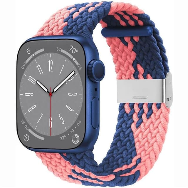 Punottu kellon renneke Apple Watch 9 (45mm) - Blue Powder