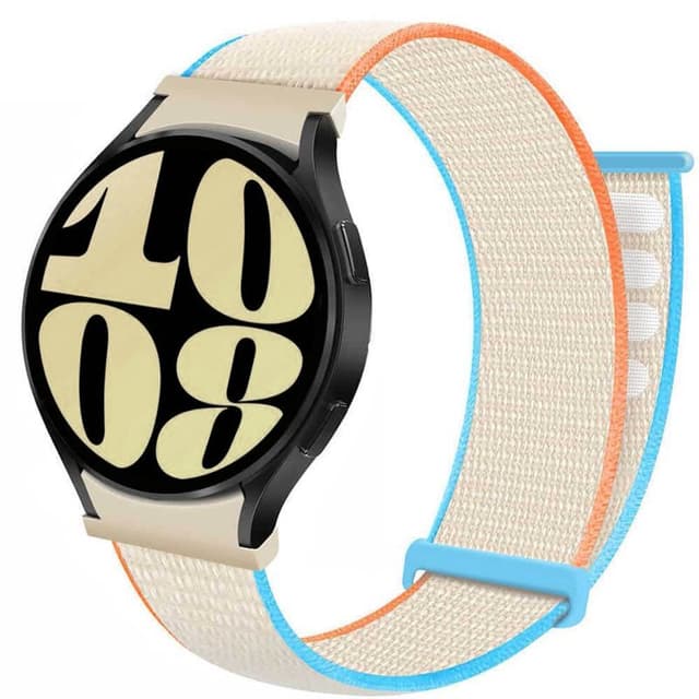 Nylon Armband No-Gap Samsung Galaxy Watch 6 (44mm) - Cream