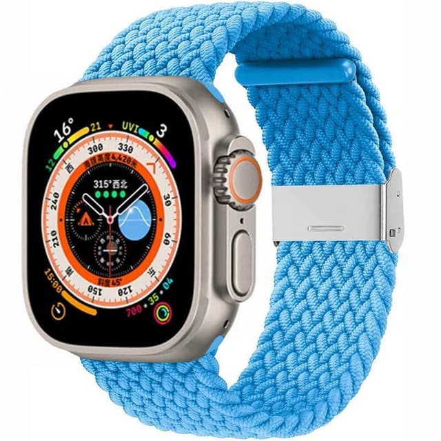 Punottu kellon renneke Apple Watch Ultra 2 (49mm) - Skyblue