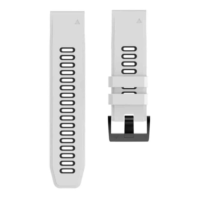 Twin kellon ranneke Garmin Quatix 7X - Valkoinen/musta