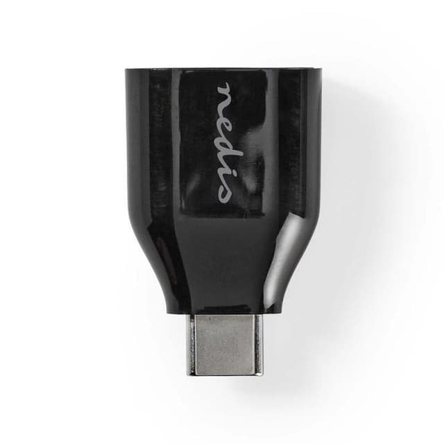Nedis USB-C™ Adapter | USB 3.2 Gen 1 | USB-C™ Han | USB-A Hun | 5 Gbps | Runde | Nikkelplateret | Sort | Box