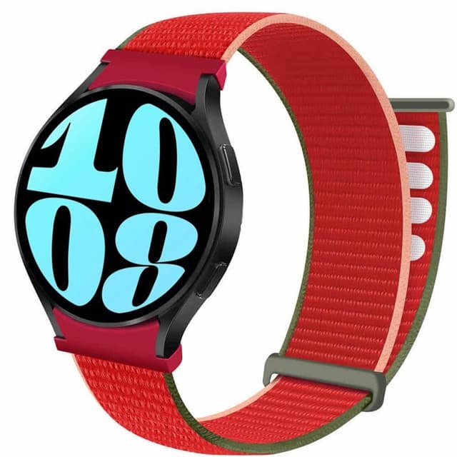 Nylon Armbånd  No-Gap Samsung Galaxy Watch 6 (40mm) - Strawberry
