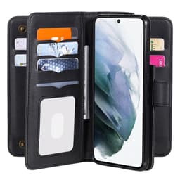SKALO Samsung S21 10-lokeroa Lompakkokotelo - Musta