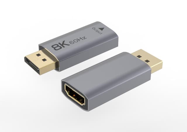 NÖRDIC Aktiv adapter Displayport 1.4 hann til HDMI 8K60Hz hunn
