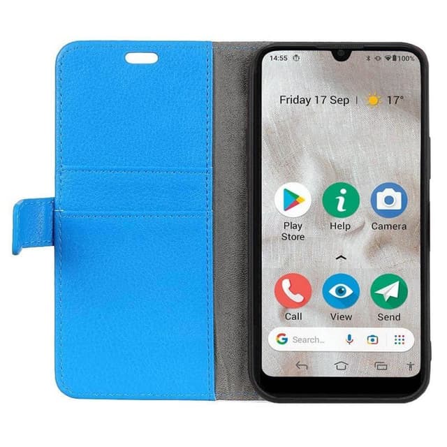 Wallet cover 2-kort Doro 8100 - Blå