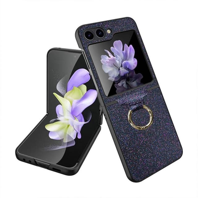 Glitter Sormuskotelo Samsung Galaxy Z Flip 5 - Musta