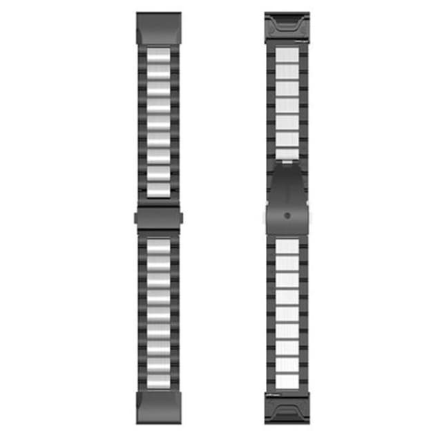 Klockarmband rostfritt stål Garmin Descent MK2S - Svart/silver