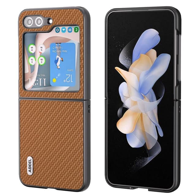 Kulfiber cover Samsung Galaxy Z Flip 5 - Brun